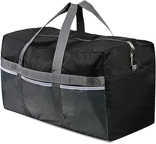 REDCAMP Extra Large Duffle Bag Lightweight, 96L Waterproof Travel Duffle Bag Foldable Thin for Men Women, Black
