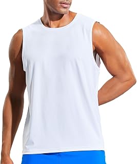 MIER Mens Sleeveless Tank Top Dry Fit Training Muscle Tee Shirt for Running, Athletics, Gym, Sports Training, Breathable