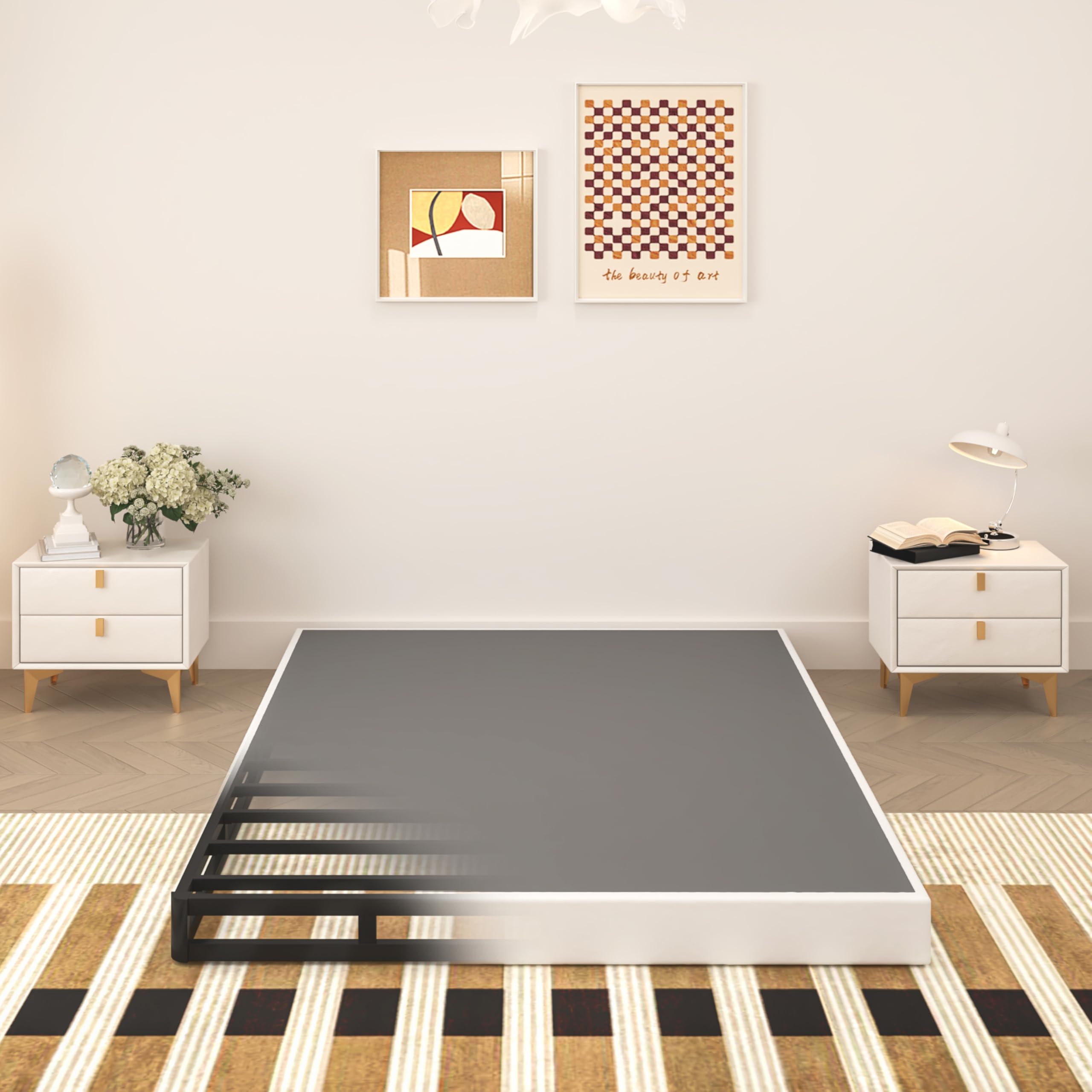 TROZULER 5 Inch Box Spring for Queen Bed, Heavy Duty Metal Mattress Foundation, 