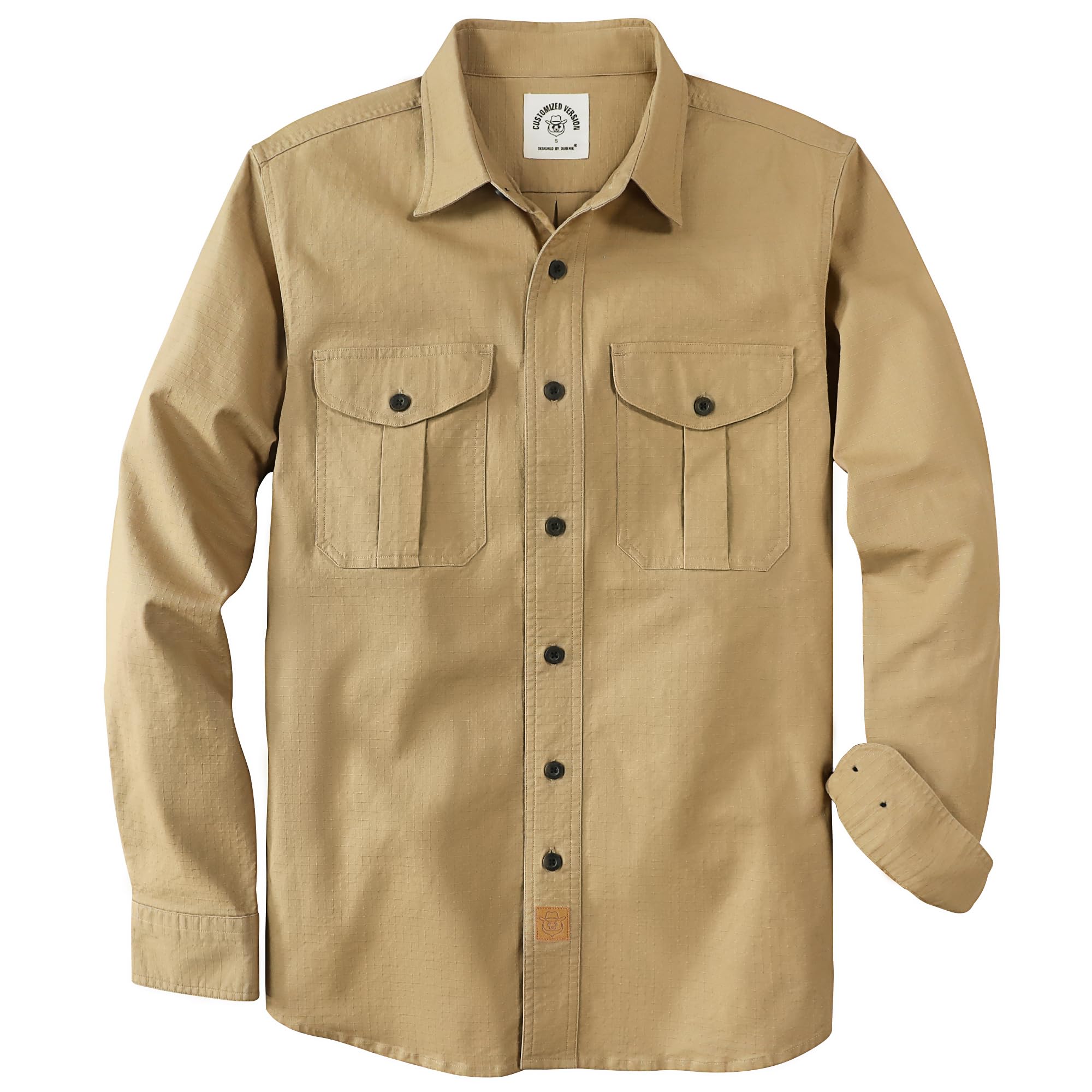 Dubinik® Mens Button Up Shirts Long Sleeve Casual Button Down Shirt Men Vintage 