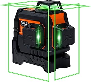 Klein Tools 93CPLG Compact Self-Leveling Laser Level, 100-Foot | Class 2, ≤ 1mW Laser, Bright Green Cross Line 360-Degree Laser Planes, Magnetic Mount, Rechargeable