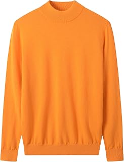ZHILI Mock Men's Pure Merino Wool Winter Warm Knitted Sweater