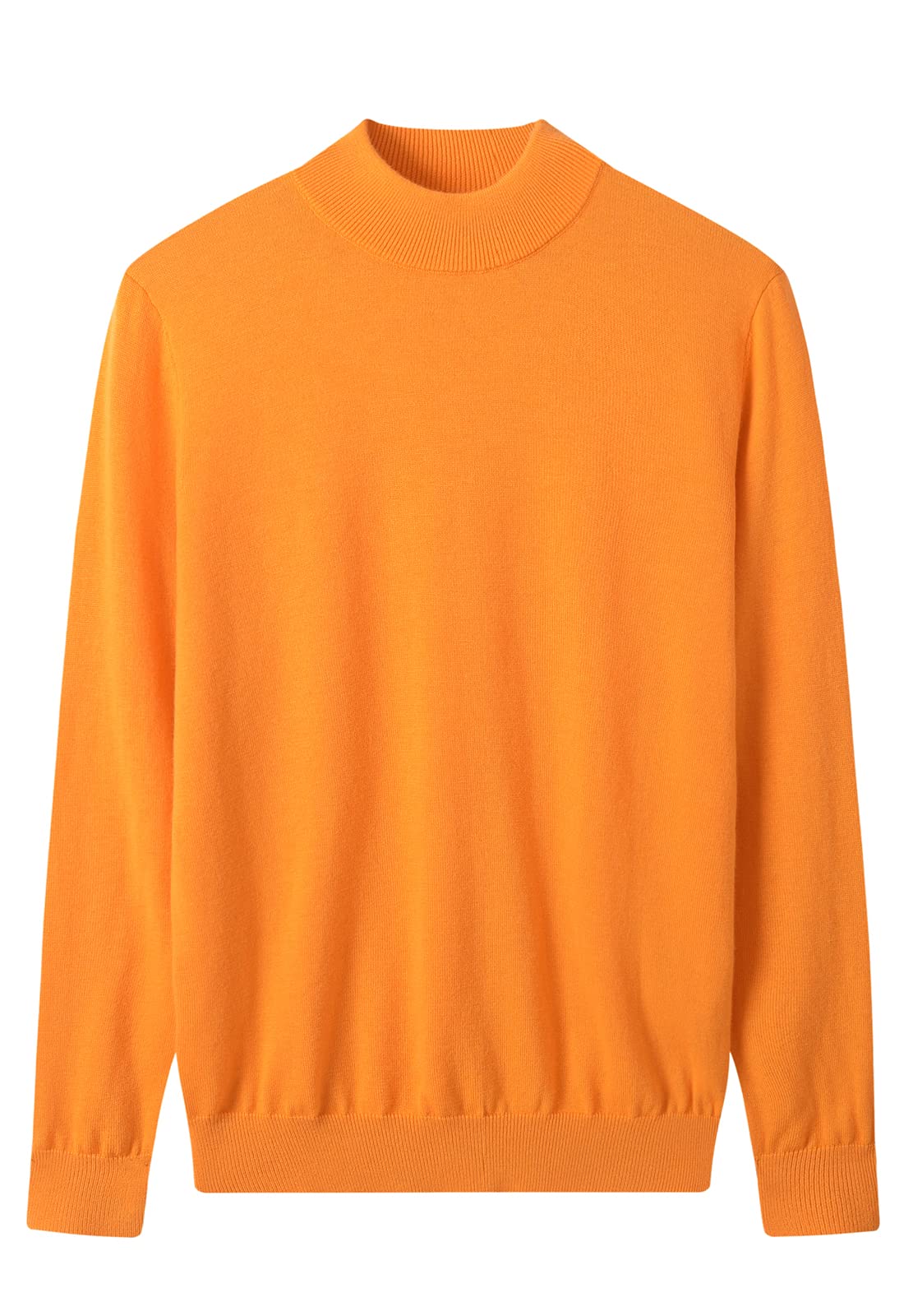 ZHILI Mock Men's Pure Merino Wool Winter Warm Knitted Sweater