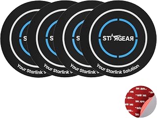 STARGEAR 4PCS Magnetic Mount Plates for Starlink Mini/Gen 3, Adhesive Metal Plate Magnets Pads for Satellite Dish Magnetic Car Mount, Antenna Mounting Kit for Car Truck SUV Aluminum/Glass Cab Roof