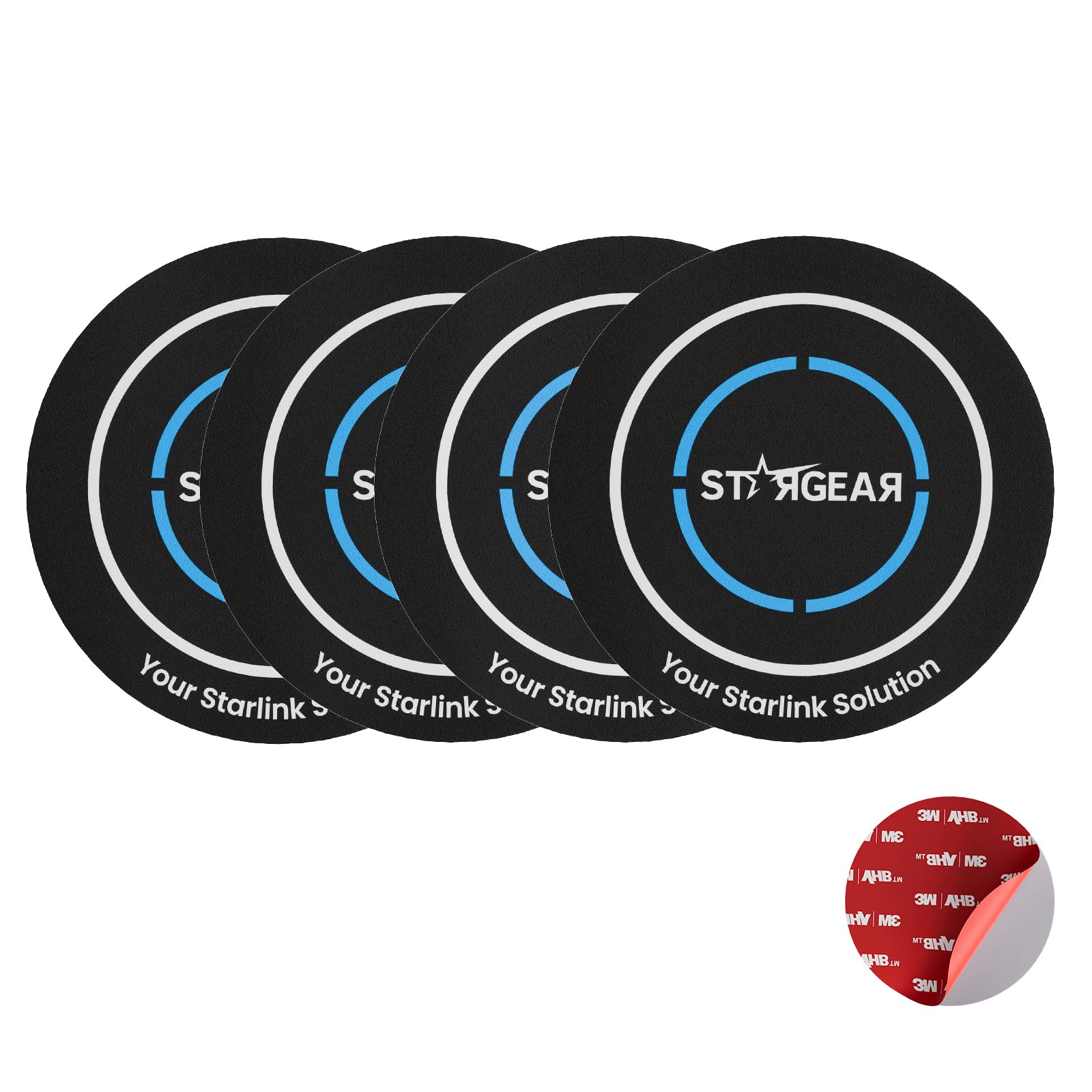 STARGEAR 4PCS Magnetic Mount Plates for Starlink Mini/Gen 3, Adhesive Metal Plat