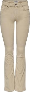 ONLY Onlmary-Global Women's Mid Cord Flared PNT Noos
