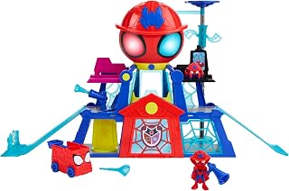 Marvel Spidey and his Amazing Friends Rescue-Webs Web-Quarters Playset | 3-Inch Action Figure & Toy Vehicle, Super Hero Toys for Kids, Ages 3+