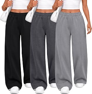 3 Pack Girls Wide Leg Sweatpants Baggy Pants 5-14Y