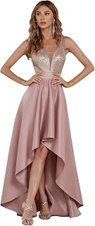 Ever-Pretty Asymmetrical Prom Evening Dress Long Woman Sequins V-Neck Elegant 00667