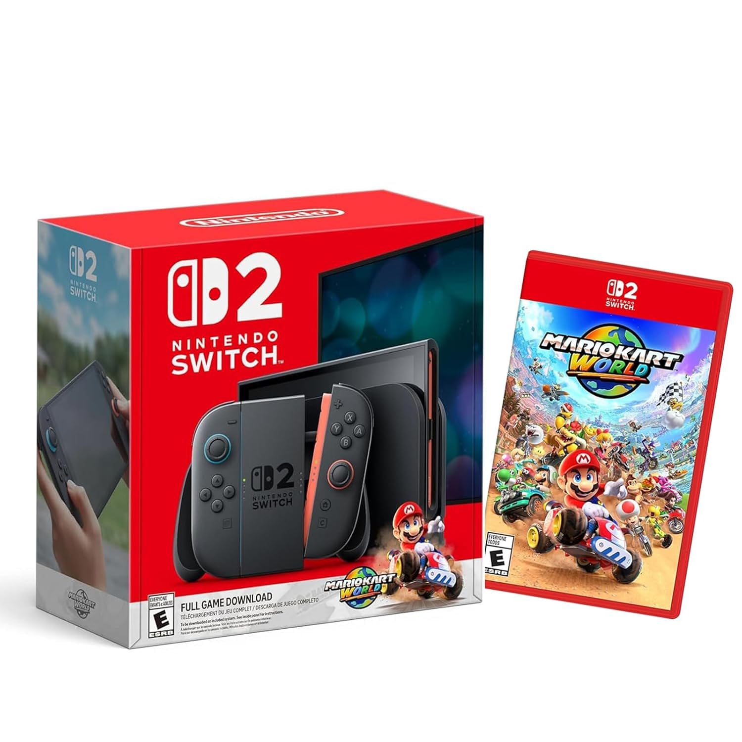 Nintendo Switch 2 + Mario Kart World Bundle with Bonus HDMI Cable & Screen Clean