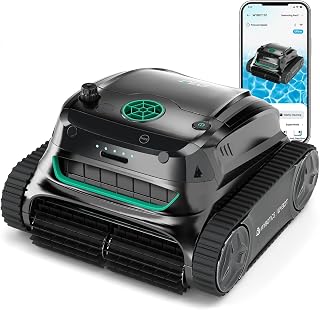 WYBOT S2 Cordless Robotic Pool Cleaner, Smart Navigation Inground Pool Vacuum Lasts 210 Mins, Wall Climbing & Waterline Cleaning for Pools up to 3229 Sq.ft, Dual Filtration (Renewed)