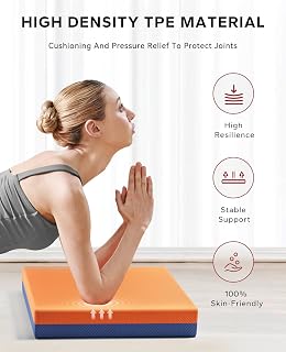 HAPBEAR Balance Pad, 40×33×6cm, Premium Non-Slip Foam Balance Pad for Fitness and Stability Training, Yoga, Physical Therapy, Knee ＆ Ankle Exercise