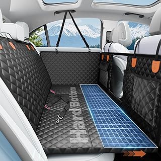 Dog Car Seat Cover Hard Bottom Hammock with Scratch Resistant can 400lbs | Back Seat Cover for Dogs with Waterproof/Anti-slip/Scratch-Resistant. Fit Traveling with Hold BigPets in Cars/SUV