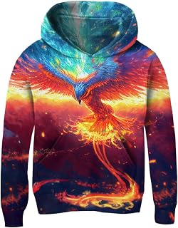 Fanient Pullover Boys Girls Fleece Hoodie with 3D Print Hoodie for Children with Kangaroo Pockets