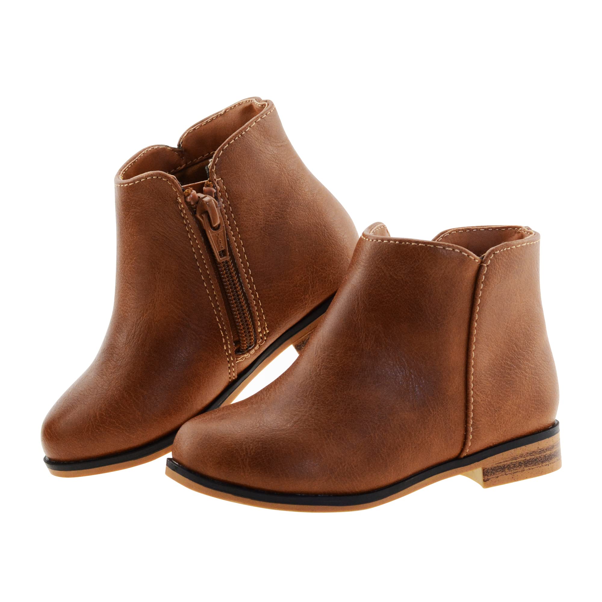 LseLom Girls Boots Ankle Boots for Girls with Zipper Short Suede Booties Fashion