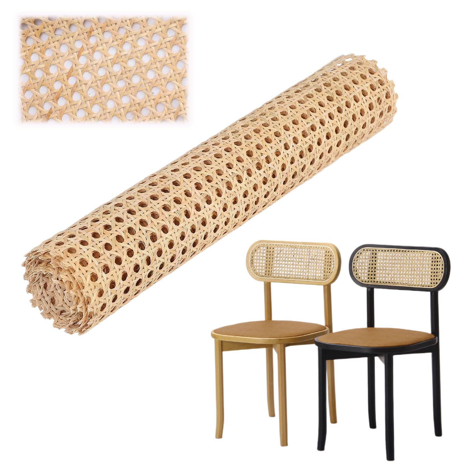 GZGXKJ 1 Roll of Viennese Wicker 42 x 100 cm Plastic Wicker Rattan Webbing | Rat