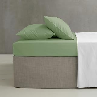 Catherine Lansfield Easy Iron Percale Combed Extra Deep Double Fitted Sheet Sage Green