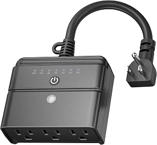 BN-LINK Outdoor Timer for Lights, 15A 1/2HP, 2 Grounded Outlets, ETL Listed