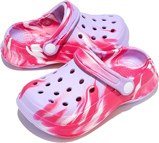 Girls Boys Tie-dye Clogs, Slip-on Garden Shoes, Water Sandals, Lightweight Slippers for Beach Pool Outdoor Play