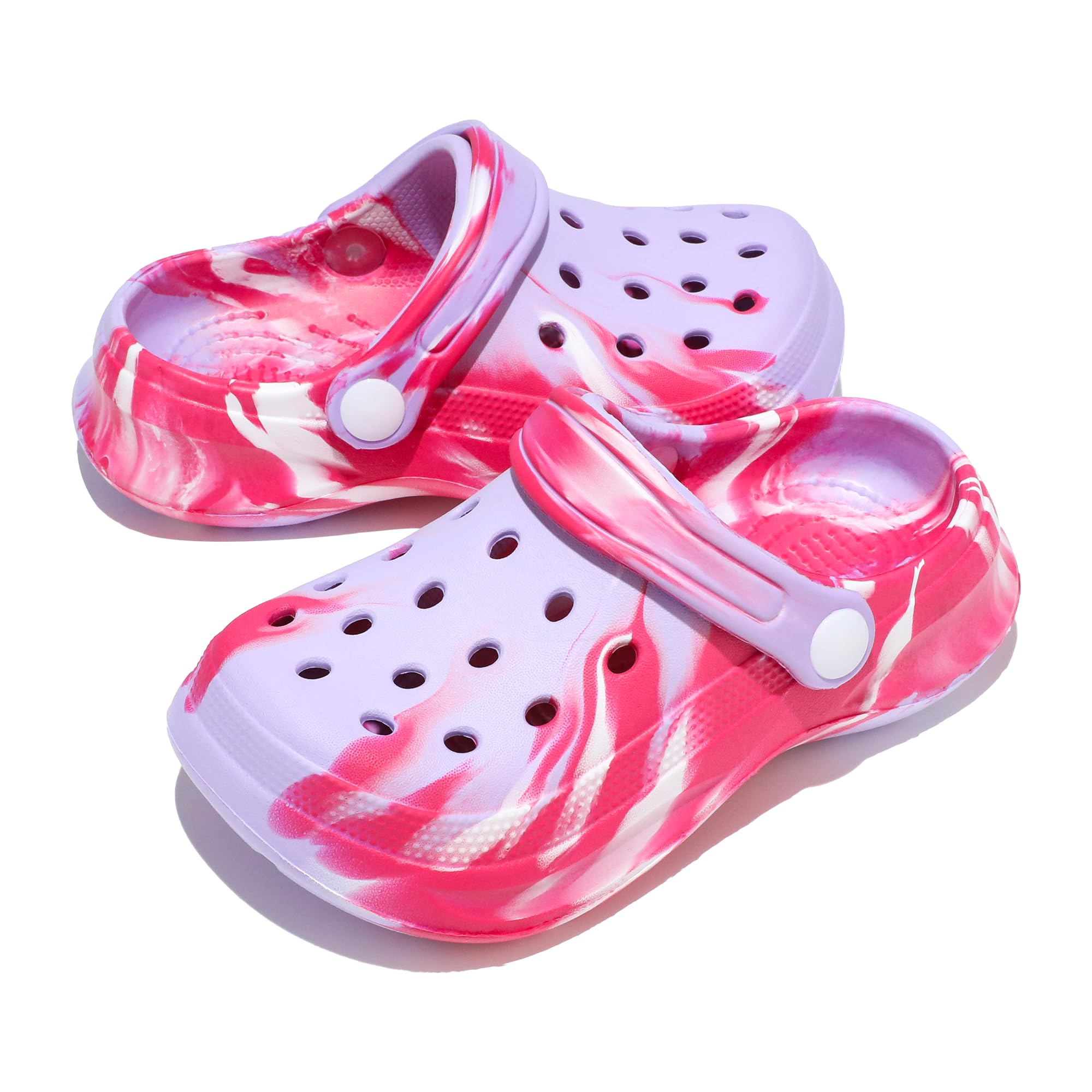 Girls Boys Tie-dye Clogs, Slip-on Garden Shoes, Water Sandals, Lightweight Slipp