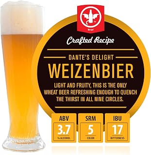 BrewDemon 2 Gal. Dante's Delight Weizenbier Beer Recipe Kit - Makes a Wicked-Good 3.7% ABV Batch of Craft Brewed Beer