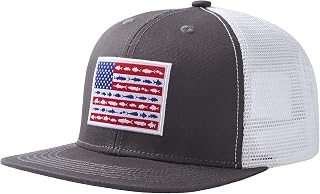 Bassdash Flat Brim Trucker Cap Adjustable Snapback Hat Mesh Back for Men Women