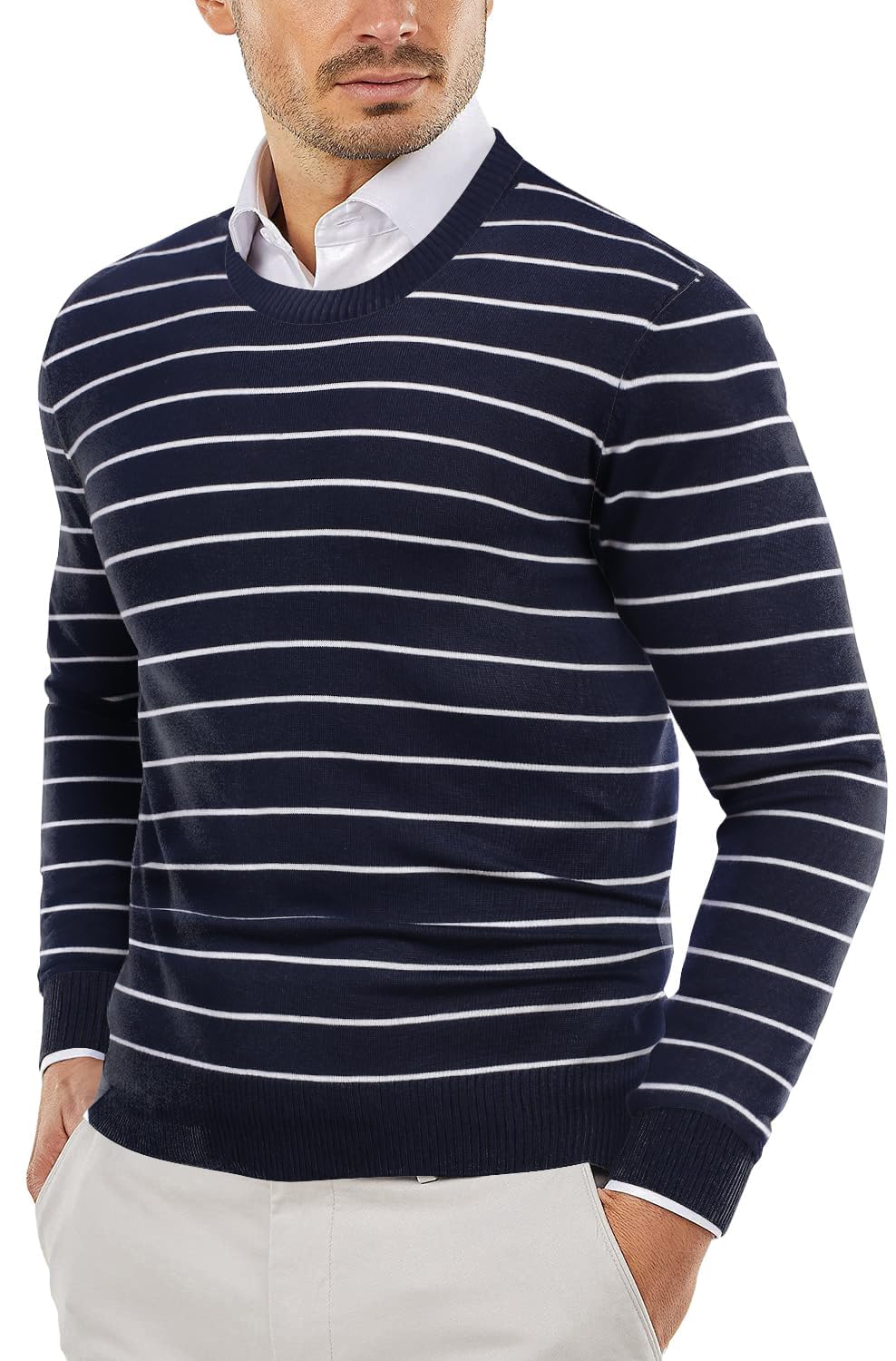 COOFANDY Crew Neck Sweater