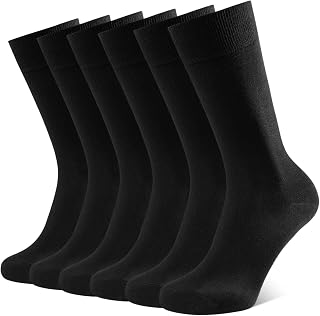 CLOSEMATE 6 Pairs Men's Business Socks Made of Breathable Cotton 39-46