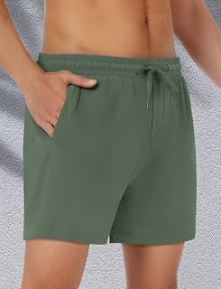 Mens Stretch Waistband Shorts Lightweight Walking Hiking Golf Shorts with Pockets