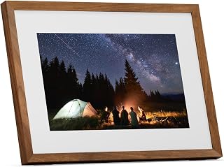 Amazon Alexa Photo Frame 10.1" anti-glare display (all-new), Gift it with a personal voice note, Smart curation, Great for the living room, Designed for Alexa+ Walnut