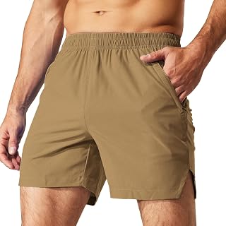 MIER Men's Running Gym 5 Inch Shorts Quick Dry Outdoor Sports Workout