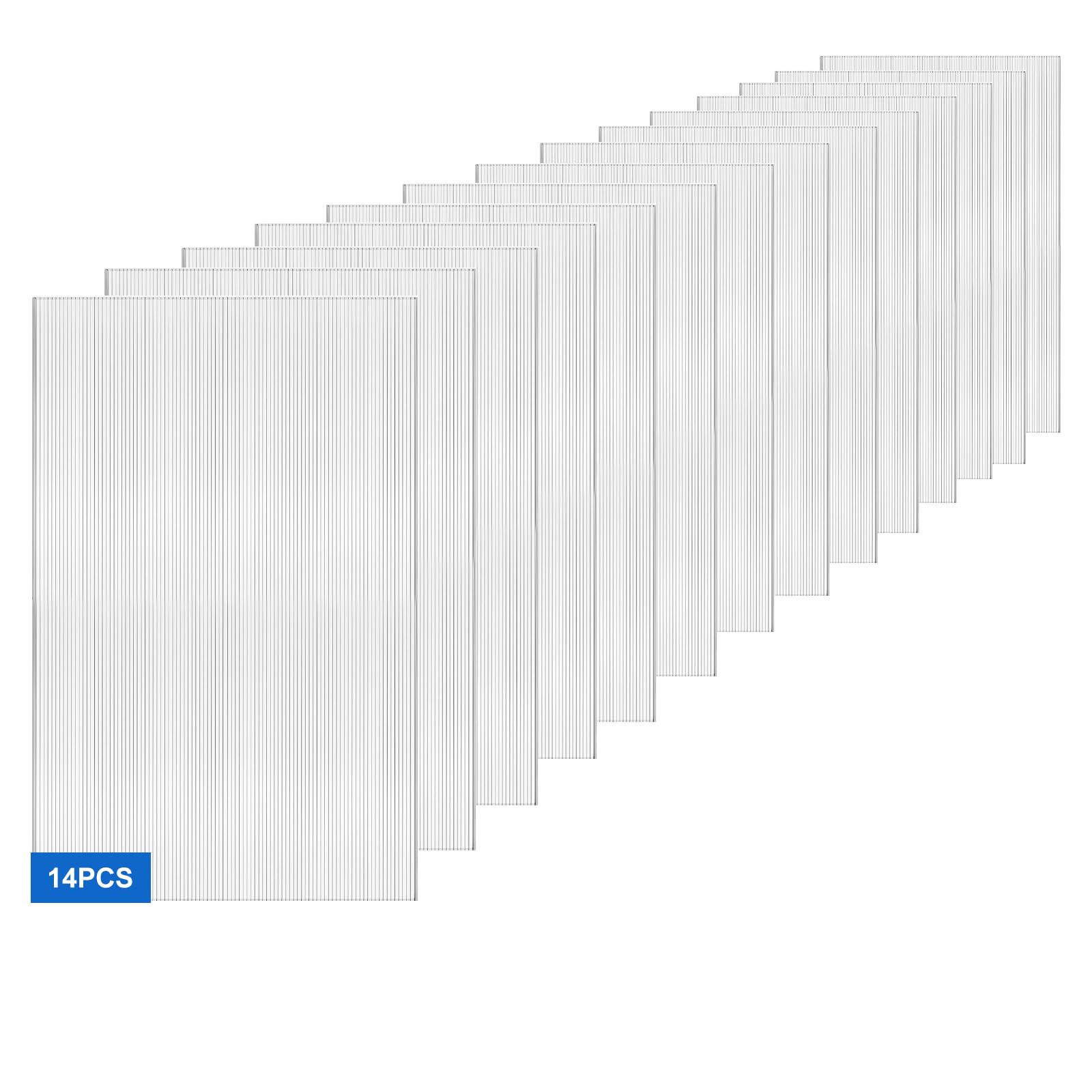 DGSL 6 Pcs Polycarbonate Greenhouse Panels, 4' x 2' x 0.16'' Twin-Wall Panels, P