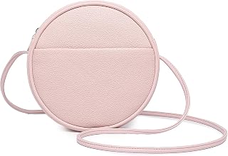 YONBEN Women's Circular Crossbody Bag Nylon Zipper Adjustable Shoulder Straps