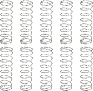 sourcing map Compression Springs,1.2mm Wire Dia 14mm OD 50mm Length 10Pcs | 304 Stainless Steel Extension Spring Ballpoint Pen Pressure Springs for Shop Home Repairs, Silver
