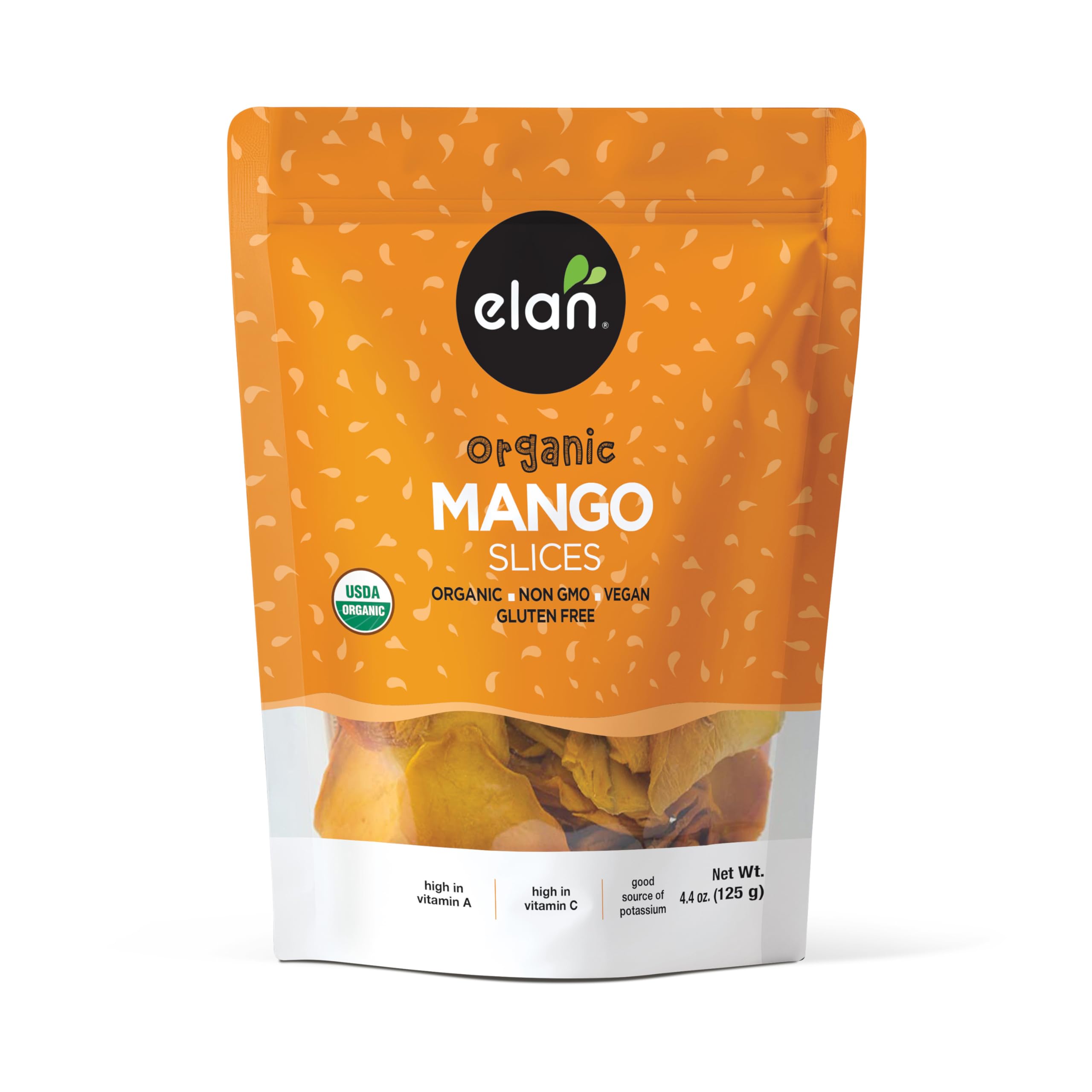 Elan Organic Dried Mango Slices, 125g, Sulphite-free, No Sugar Added, Non-GMO, V
