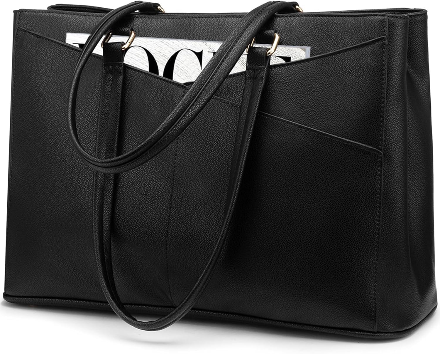 LOVEVOOK Laptop Bag for Women 15.6 Inch Tote Bags Leather Waterproof Briefcase C