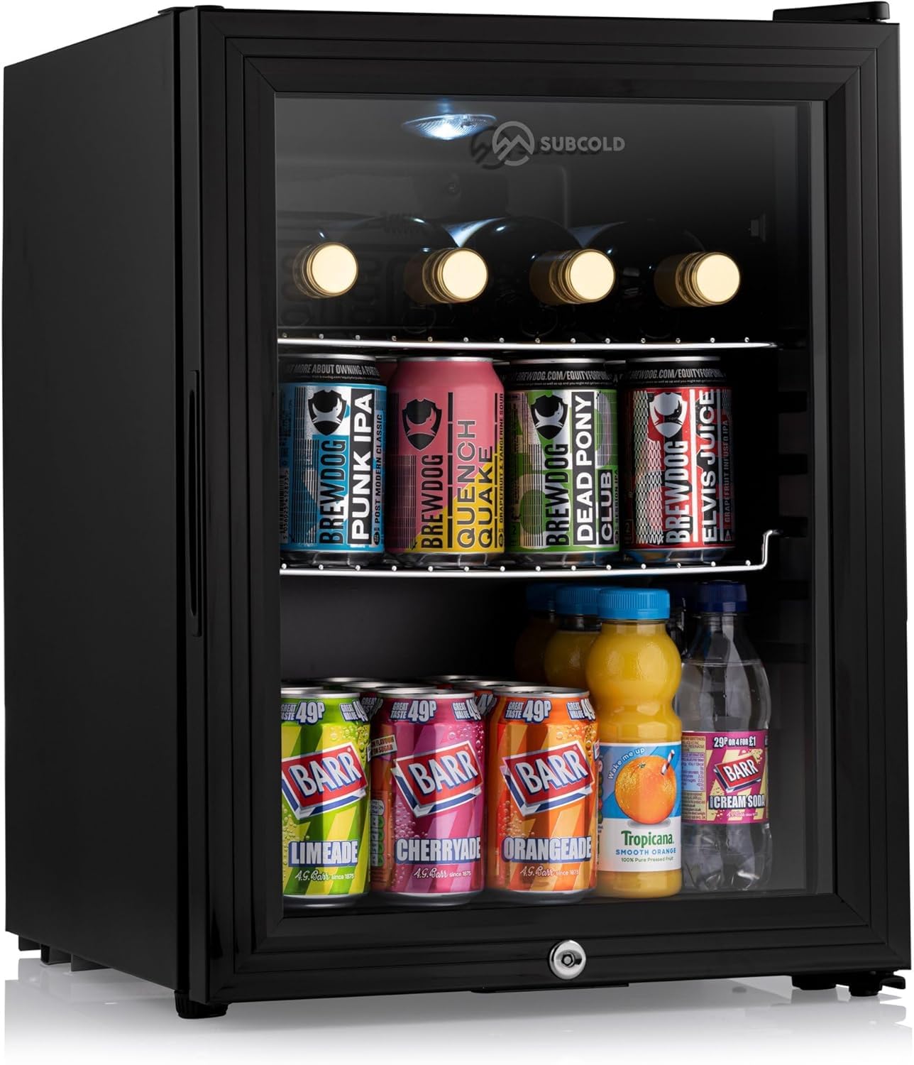 Subcold Super35 LED Beer Fridge | 3-18°C | Glass Door | Lockable | Lock & key, L