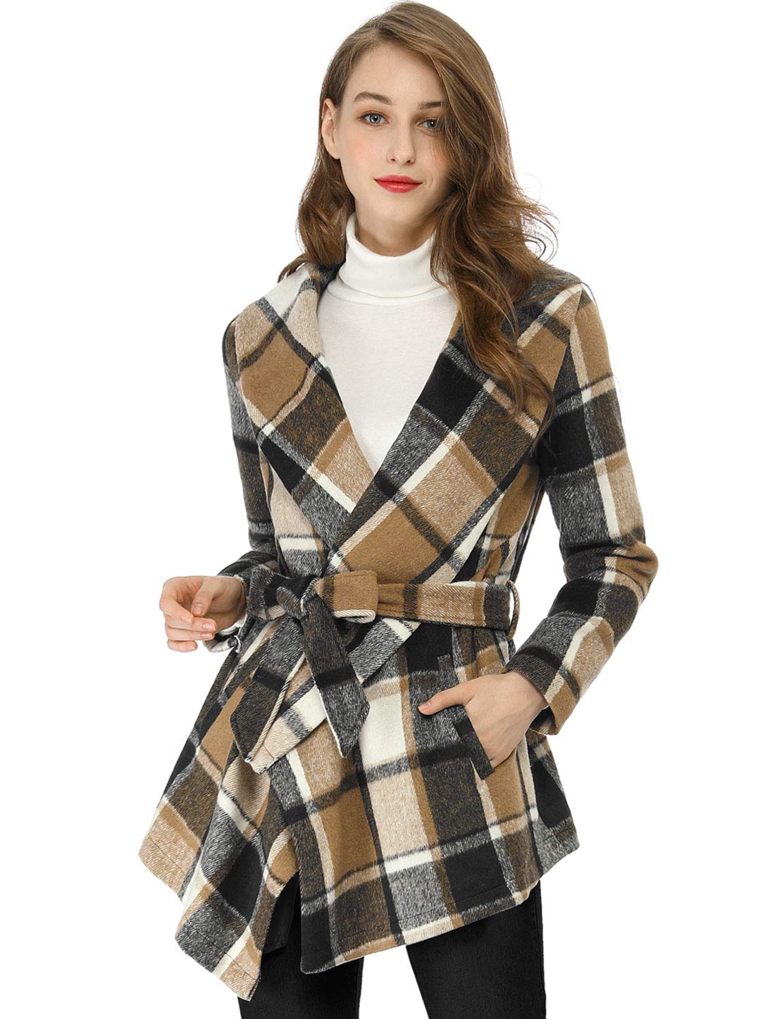 Allegra K Basic Coat Women