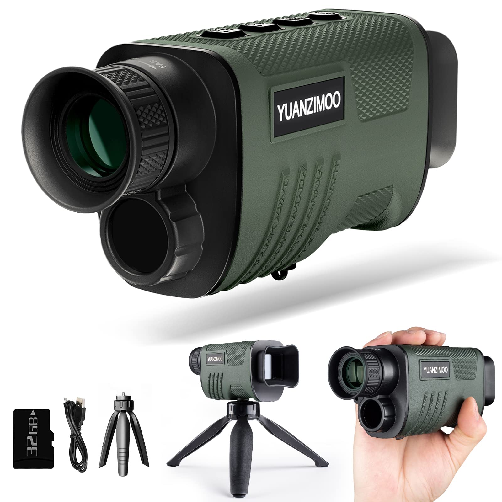 Upgraded Night Vision Monocular Digital Infrared Monocular Telescope for 100% Da