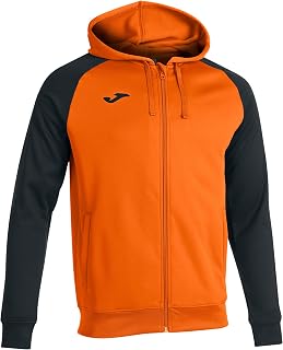 Joma Academy IV Men's Hooded Sweatshirt with Zip, 8XS - 3XL - Soft and Warm with Ribbed Edges on Cuffs and Bottom