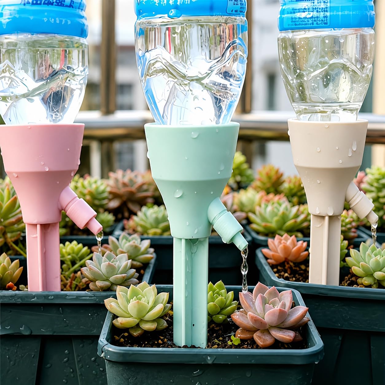 Automatic Watering Spikes Set for Plants 3 Pieces, Random Color Automatic Drip W