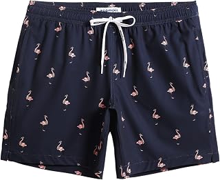 maamgic 7" Men's Elastic Swimming Trunks 4-Way Stretch Quick Dry Inner Mesh Swimwear Sports 4-Way Stretch
