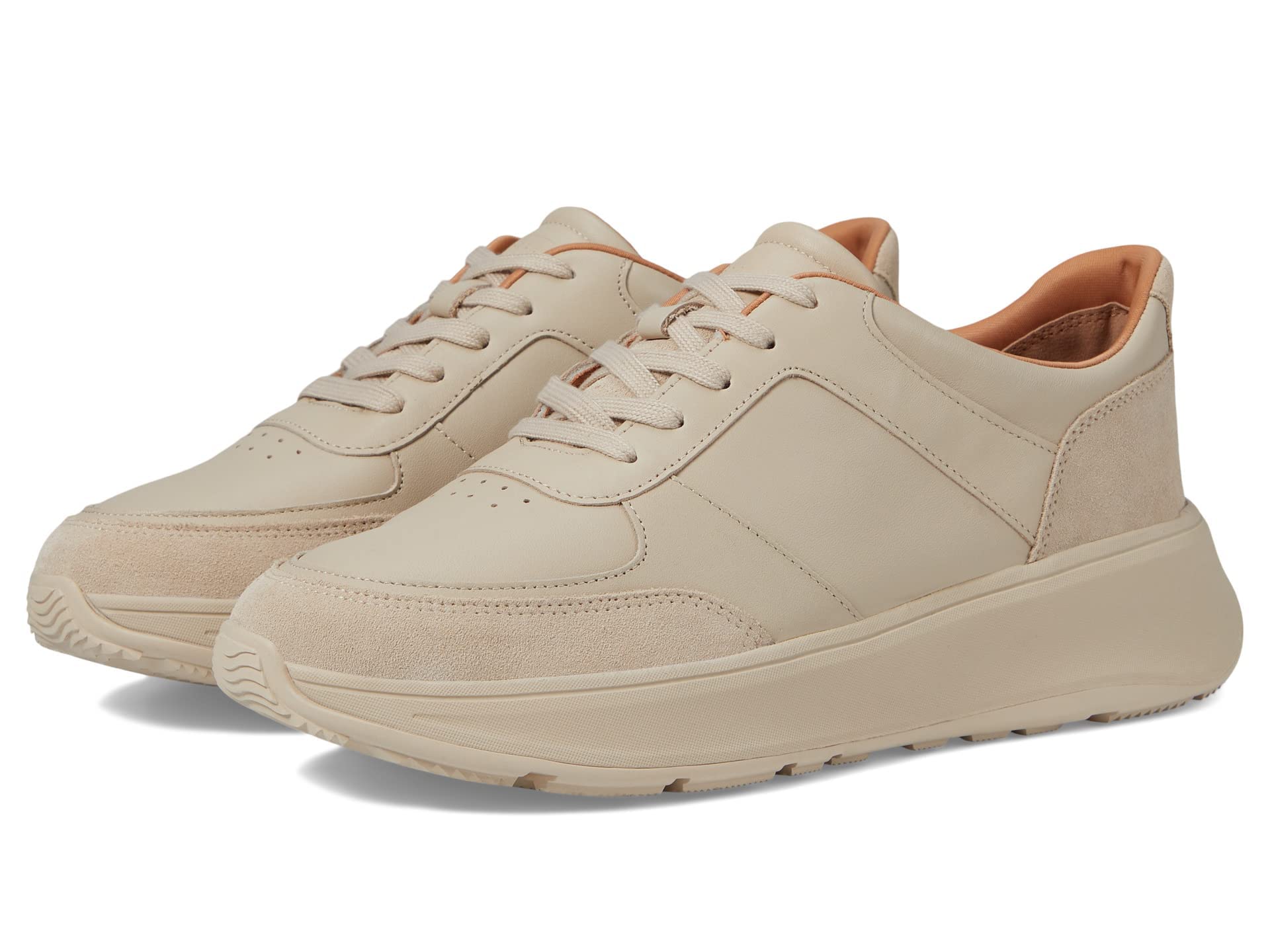 Fitflop F-Mode Leather/Suede Flatform Sneakers, Women's Sneakers
