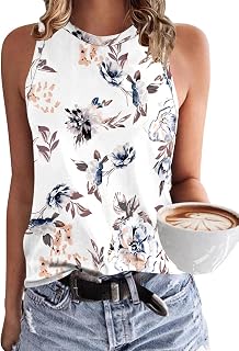 WNEEDU Summer Basic Tank Tops for Women 2024