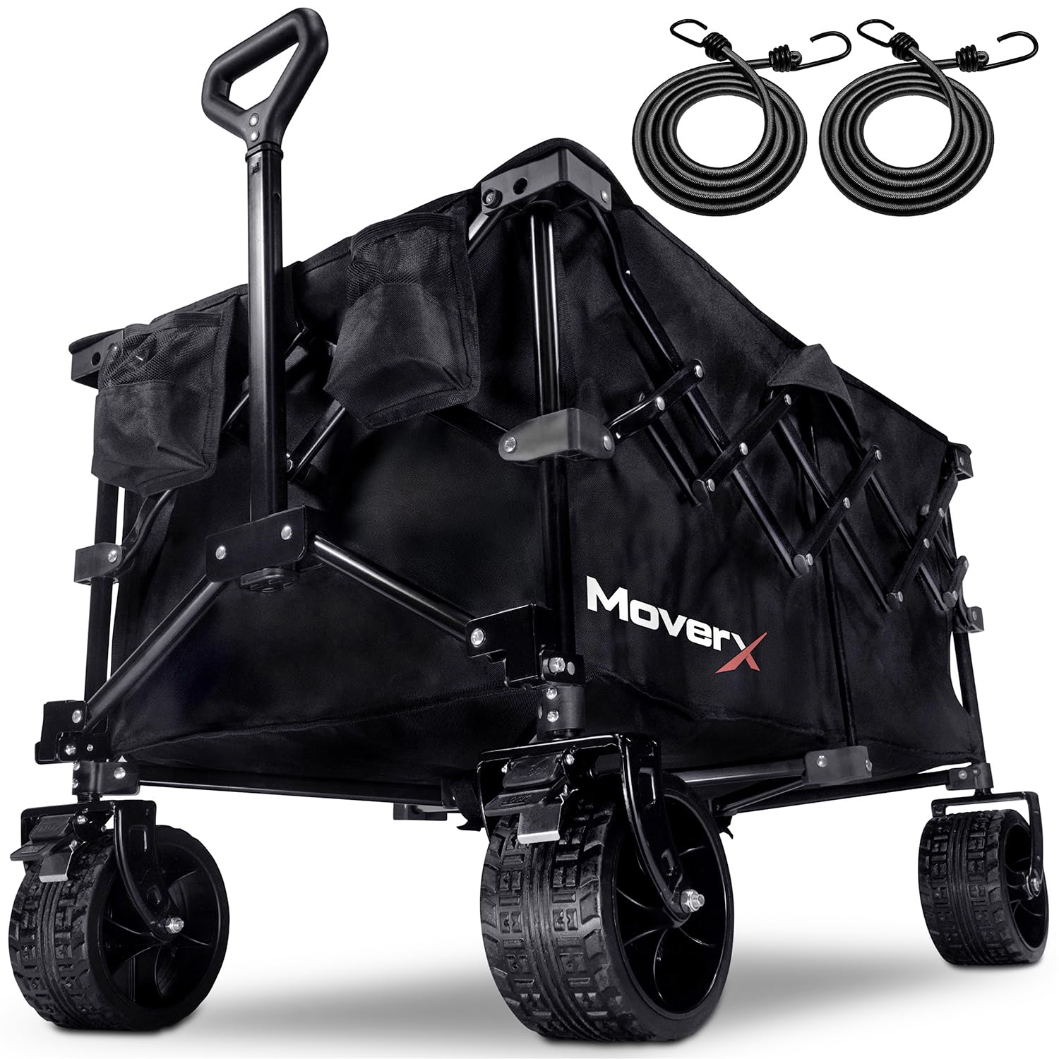 MoverX 200L Festival Trolley on Wheels, Folding Wagon, Portable Camping Cart, Co