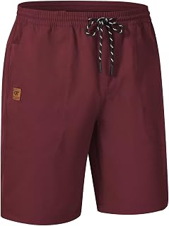 QPNGRP Men's Stretch Waist Casual Shorts with 5 Pockets Include 1 Zipper Pocket