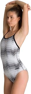 ARENA Women's Multicolor Stripes Light Drop Back MaxLife One Piece Swimsuit
