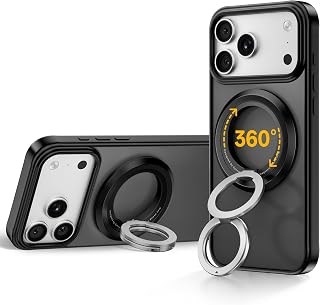 SYNCWIRE Magnetic Ring Holder for MagSafe Mobile Phone - Portable 360° Rotation Phone Grip with Dual Ring Compatible iPhone 18/17/16/15/14/13/12 Pro Max