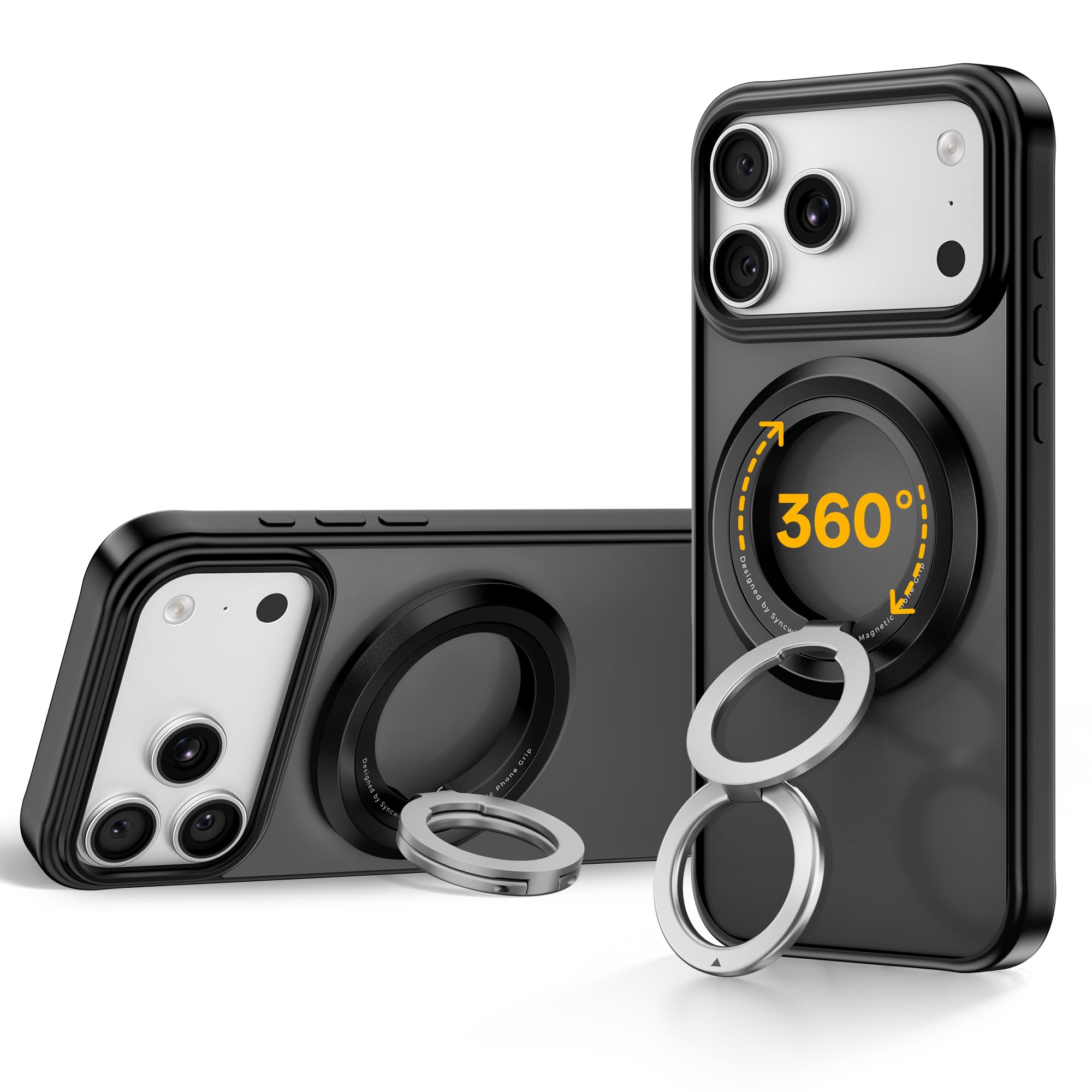 SYNCWIRE Magnetic Ring Holder for MagSafe Mobile Phone - Portable 360° Rotation 