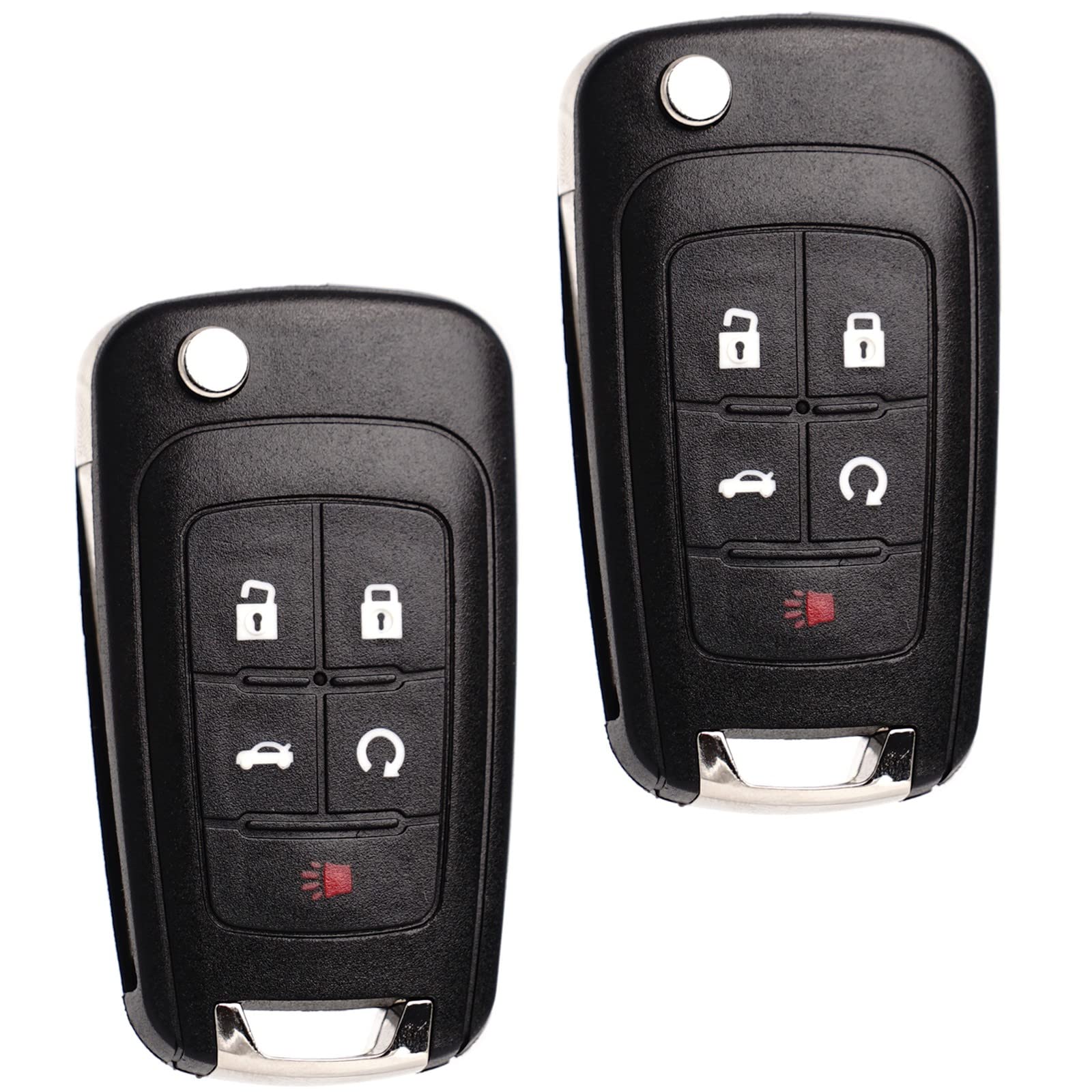 MechanMagic Flip Key Fob Replacement Fits for Chevy Equinox Camaro 2010-2019 Cru